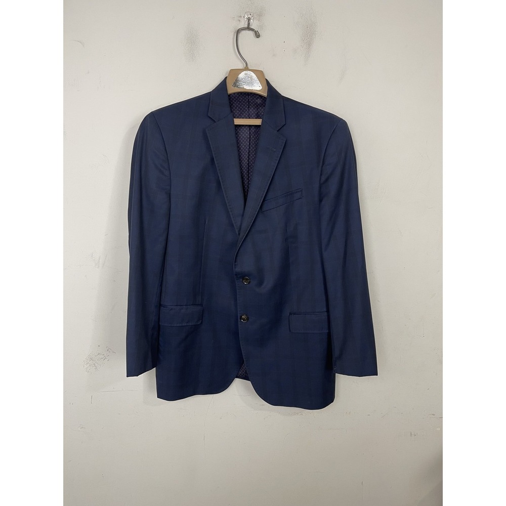 Ted Baker London Endurance Men's Blue Windowpane Blazer Suit Jacket Size 42S